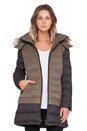 view 2 of 5 Robin Parka With Faux Fur trim in Olive & Grey