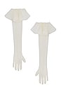 view 1 of 2 Ruby Ruffle Gloves in Ivory