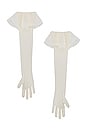 view 2 of 2 Ruby Ruffle Gloves in Ivory