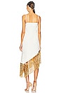 view 3 of 3 Sparkle Midi Dress in White & Gold
