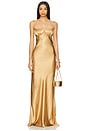 view 1 of 3 MAXIVESTIDO TULIP in Gold