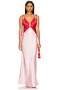 view 1 of 3 Terrin Maxi Dress in Red Top & Light Pink
