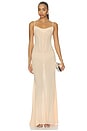 view 1 of 4 Janet Slip Dress With Draped Bust in Peach