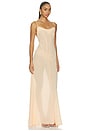 view 2 of 4 Janet Slip Dress With Draped Bust in Peach