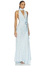view 3 of 5 Kelly Halter Maxi Dress in Blue
