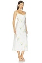view 2 of 3 Gloria Midi Dress With New Sculpted Bodice in Ivory With Roses Print
