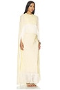 view 2 of 4 Bernice Jacquard Cape With Fringe in Buttermilk