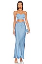 view 4 of 4 Keira Maxi Skirt in Sky Blue