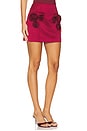 view 2 of 6 Raffaella Mini Skirt in Burgundy