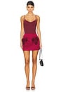 view 5 of 6 Raffaella Mini Skirt in Burgundy