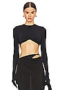 view 1 of 4 Maia Crop Top in Black