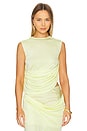 view 1 of 4 Florence Draped Top in Lemon Yellow