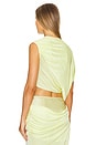 view 3 of 4 Florence Draped Top in Lemon Yellow