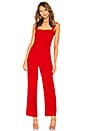 view 1 of 3 Karolyn Square Neck Jumpsuit in Red