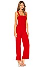 view 2 of 3 Karolyn Square Neck Jumpsuit in Red