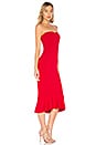 view 2 of 4 JULIA 스트랩리스 미디 in Red