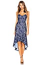 view 1 of 4 Angeline Lace Ruffle Dress in Indigo
