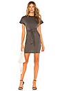 view 1 of 3 Sydney Tie Front Dress in Charcoal Grey