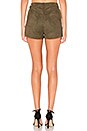 view 3 of 4 Layla Faux Suede Shorts in Army Green