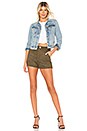 view 4 of 4 Layla Faux Suede Shorts in Army Green
