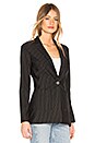 view 2 of 4 Carissa Pinstripe Blazer in Black & White