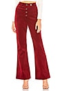 view 1 of 4 PANTALON FLARE TAILLE HAUTE LIV in Burgundy