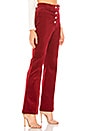view 2 of 4 PANTALON FLARE TAILLE HAUTE LIV in Burgundy