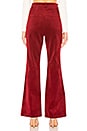 view 3 of 4 PANTALON FLARE TAILLE HAUTE LIV in Burgundy