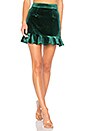 view 1 of 4 Lisa Velvet Skirt in Emerald Green