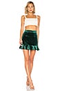 view 4 of 4 Lisa Velvet Skirt in Emerald Green
