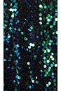 view 4 of 4 Celeste Sequin Romper in Aqua & Black