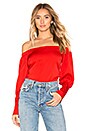 view 1 of 4 Kaelie Off Shoulder Top in Red
