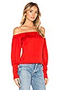 view 2 of 4 Kaelie Off Shoulder Top in Red