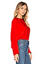 view 3 of 5 Liliana Open Back Top in Red
