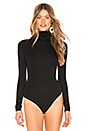 view 2 of 5 Zelda Mock Neck Bodysuit in Black