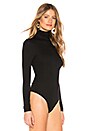 view 3 of 5 Zelda Mock Neck Bodysuit in Black