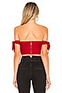 view 3 of 4 Beatrice Tie Sleeve Corset in Red