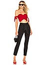 view 4 of 4 Beatrice Tie Sleeve Corset in Red