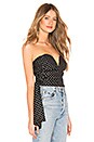 view 2 of 5 Hazel Strapless Tie Top in Black & Silver