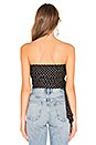 view 3 of 5 Hazel Strapless Tie Top in Black & Silver