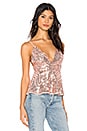 view 2 of 5 Ranessa Sequin Cami Top in Rosegold in Rose Gold