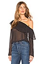 view 2 of 4 Sia One Shoulder Top in Black & White