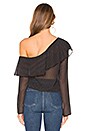 view 3 of 4 Sia One Shoulder Top in Black & White