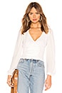 view 1 of 4 TOP DRAPÉ SASHA in White