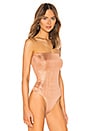 view 3 of 5 Jezebel Sparkle Bodysuit in Rose Gold