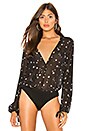 view 2 of 5 Celestia Long Sleeve Bodysuit in Black Star