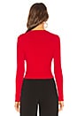 view 3 of 4 Gia Wrap Top in Red