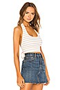 view 2 of 4 Nikki Ribbed Halter Crop Top in Nude Stripe
