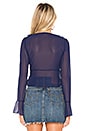 view 3 of 4 Hartley Ruffle Top in Navy