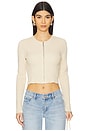 view 2 of 5 Nicky Zip Cardigan in Bone